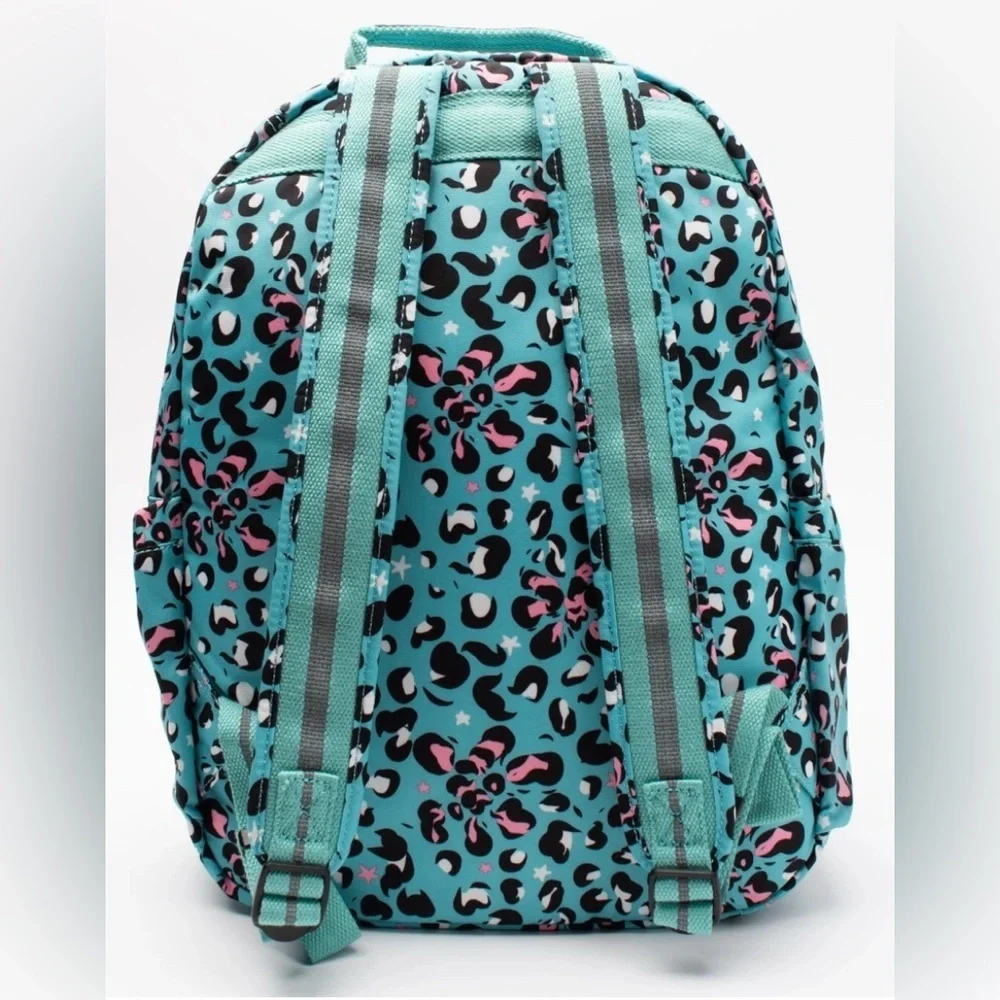 KIPLING Backpack Large Leopard Pattern Laptop Pocket Zipped NWT